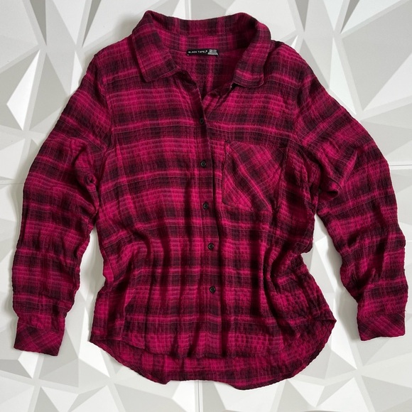 🖤Black Tape 
Women Spread Collar Long Sleeves - Picture 9 of 12